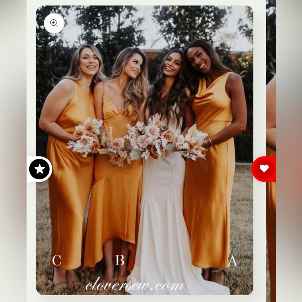 Women’s golden formal dress